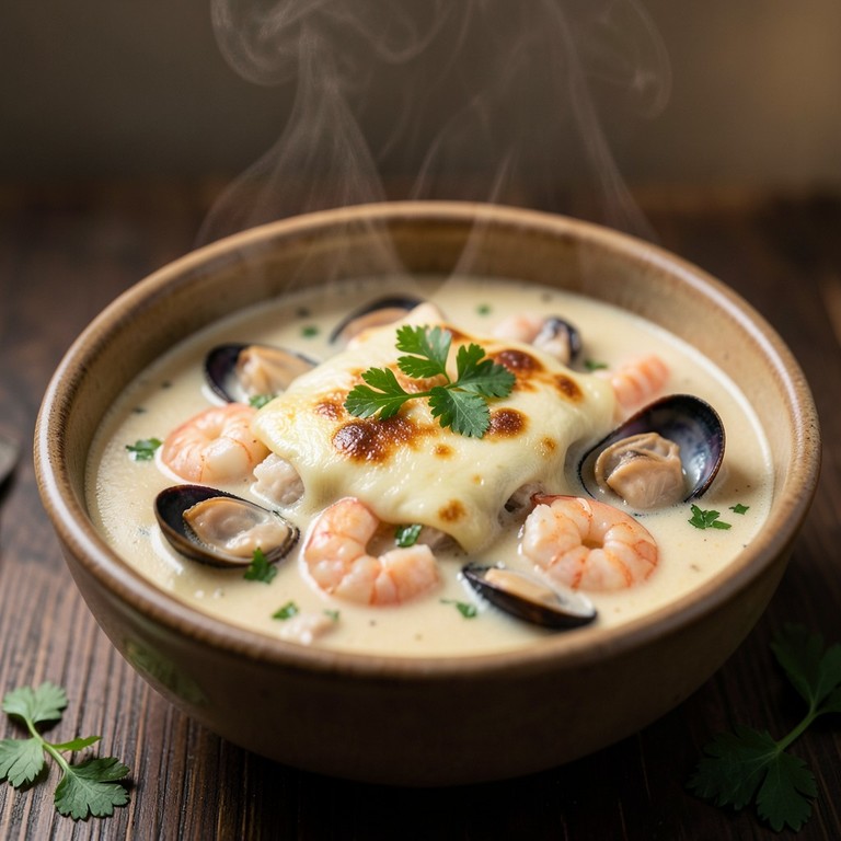 Sopa Marinera Cremosa con Toque Ahumado
