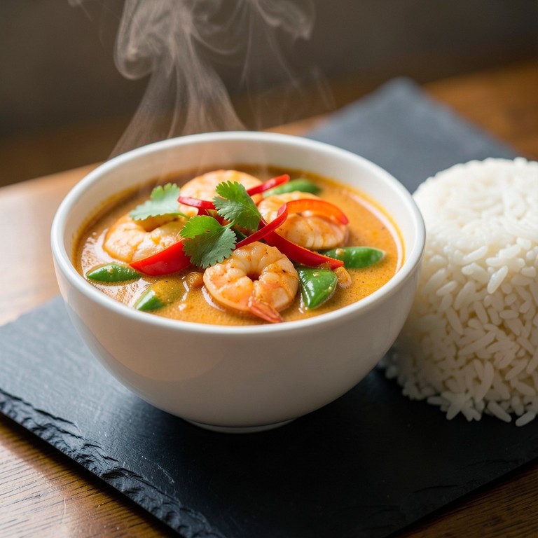 Aromatisches Thai-Garnelen-Curry mit Kokosmilch