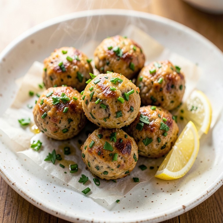 Bolinhos de Frango Cremosos com Ervas Frescas (Fit e Sem Glúten)