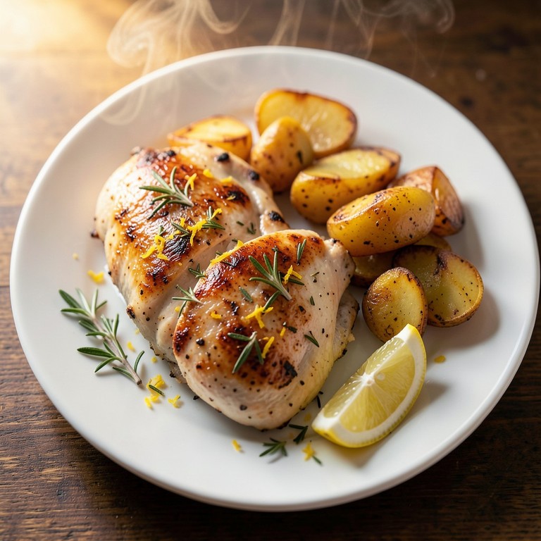 Pollo al Limone e Rosmarino con Patate Arrosto