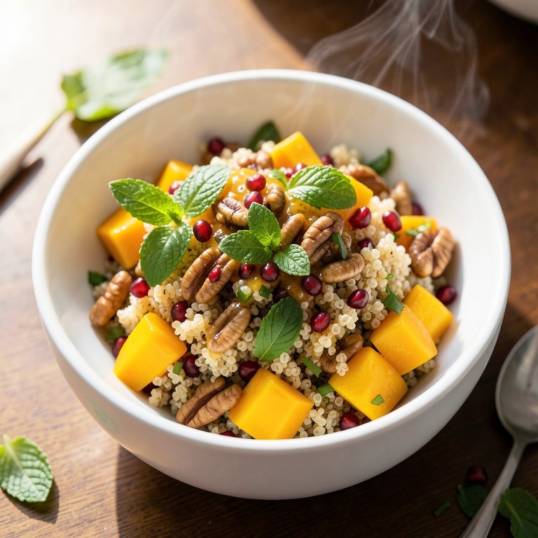 Salada Doce de Quinoa com Frutas e Ervas Frescas