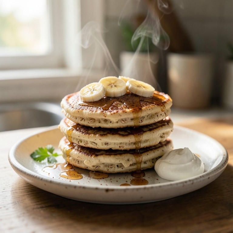 Panquecas Fofas de Banana e Aveia com Canela
