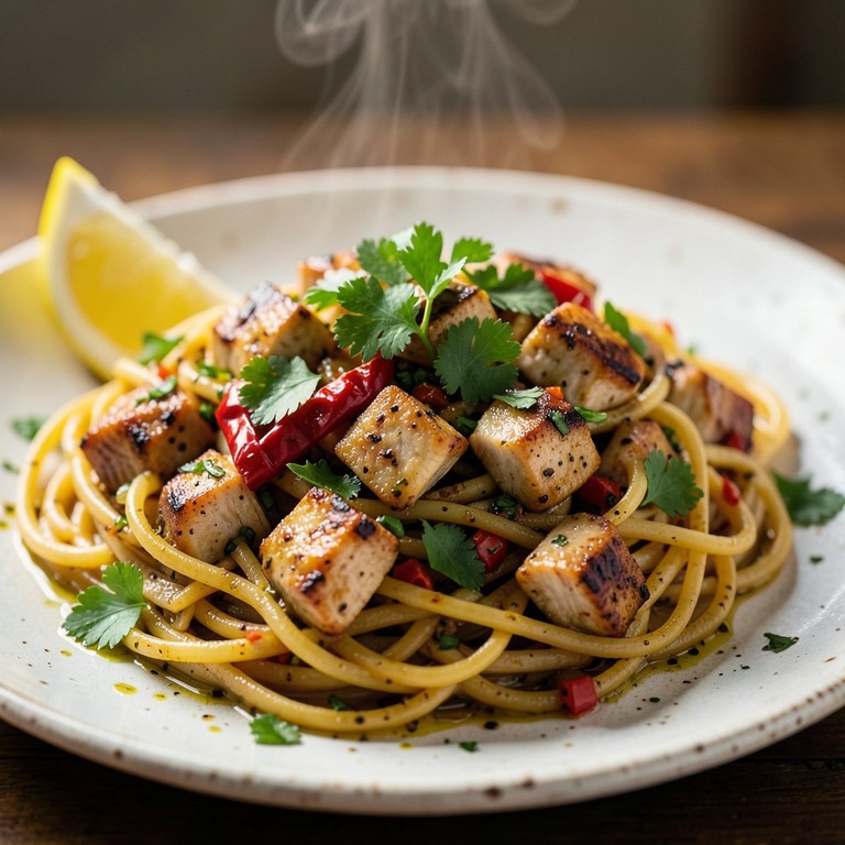 Kruidige Kip met Pasta Aglio e Olio getest