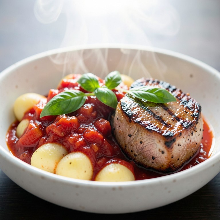 Hjemmelavet Tomat- og Basilikumsovs til Gnocchi og Nakkekoteletter