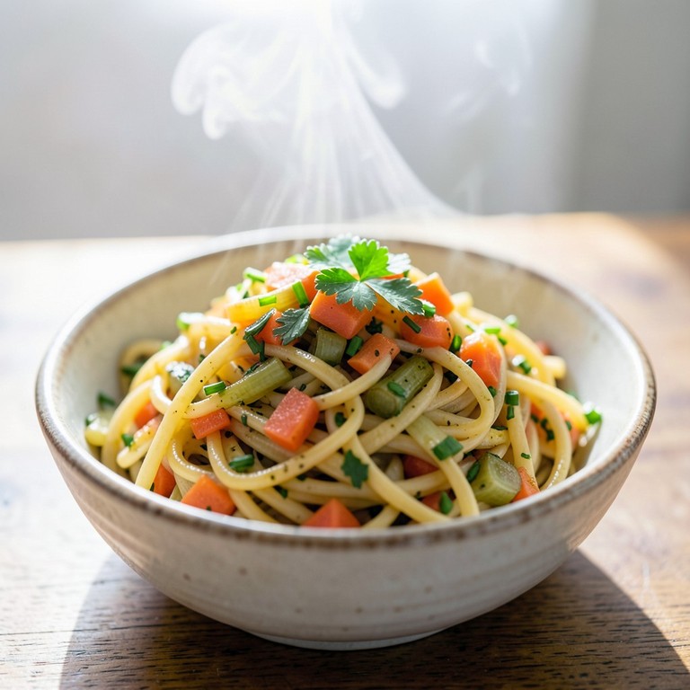 Pâtes aux Poireaux et Carottes aux Herbes Fraîches