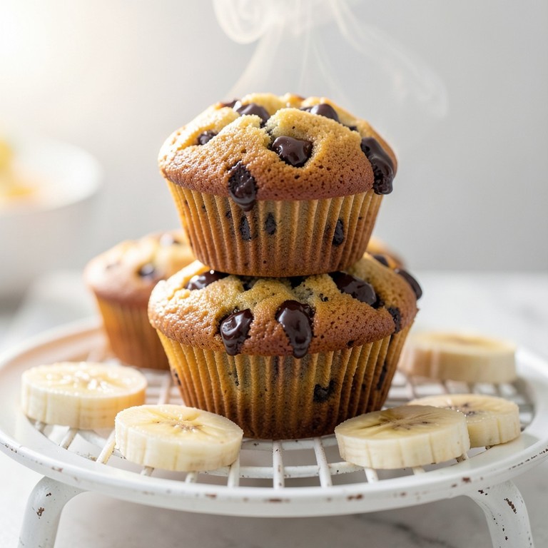 Muffins Moelleux au Chocolat et Banane