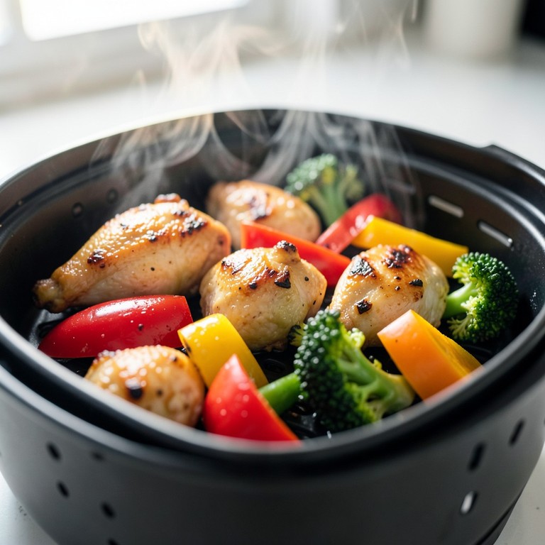 Snelle Kip met Groenten uit de Airfryer
