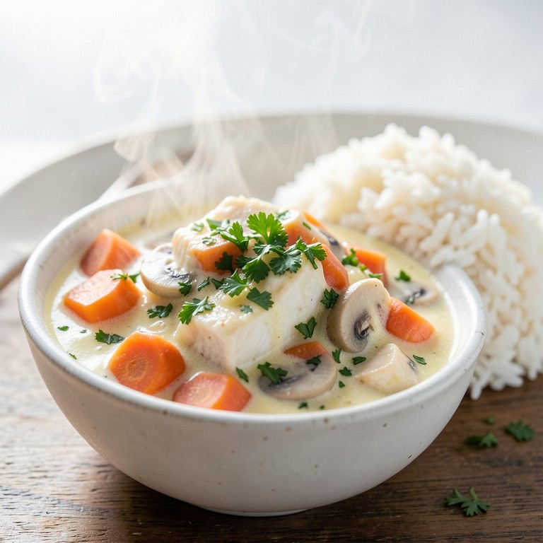 Blanquette de Poisson Légère au Lait de Coco et Cookeo