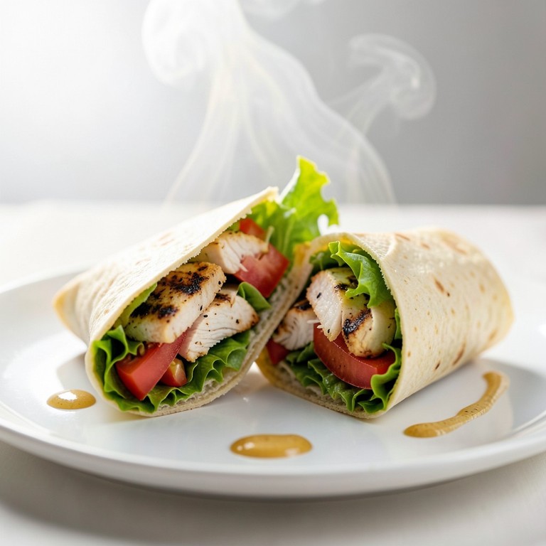 Wrap Rápido de Frango Grelhado com Salada Integral