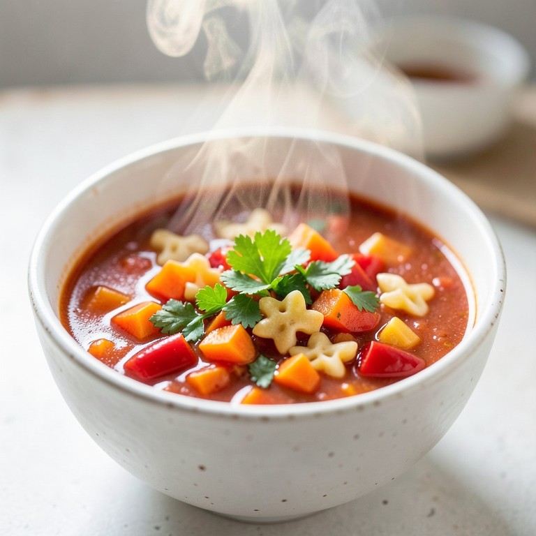 Bunte Gemüsesuppe mit Kinderfreundlichen Nudeln