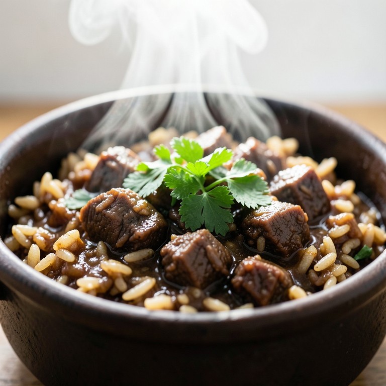 Arroz a la Cacerola con Carne y Vegetales Aromáticos
