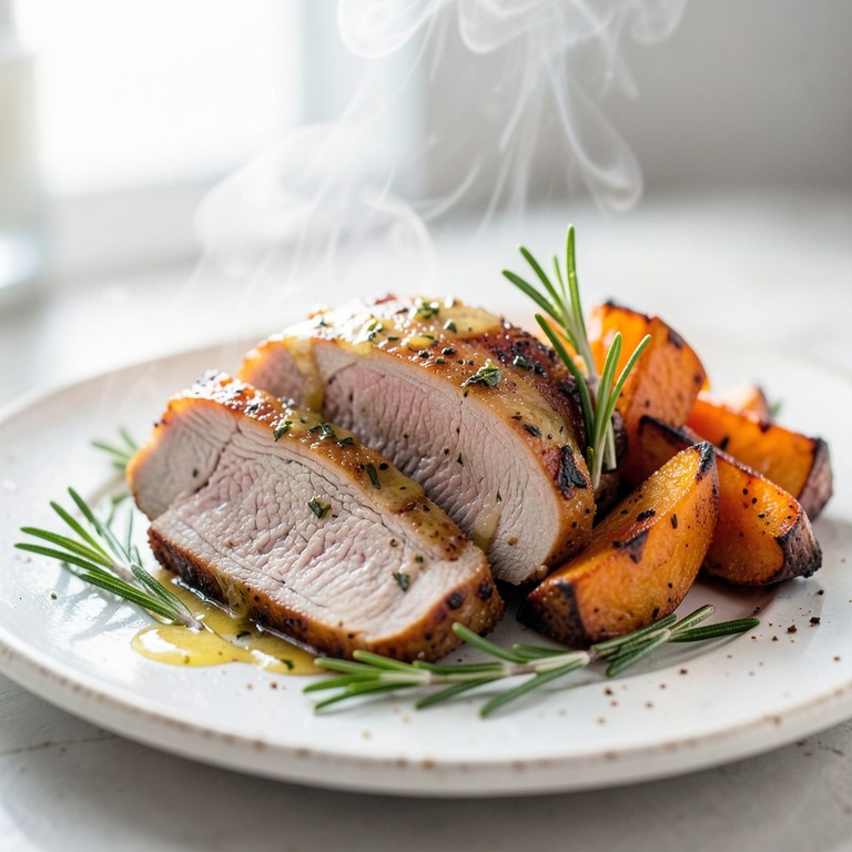 Solomillo de Cerdo al Horno con Batatas y Romero