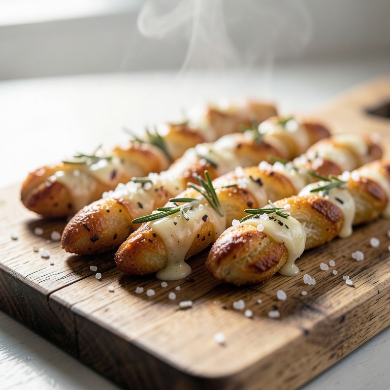 Rosemary and Sea Salt Savory Potato Breadsticks