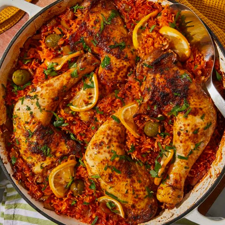 One-Pot mediterranes Hähnchen mit Reis