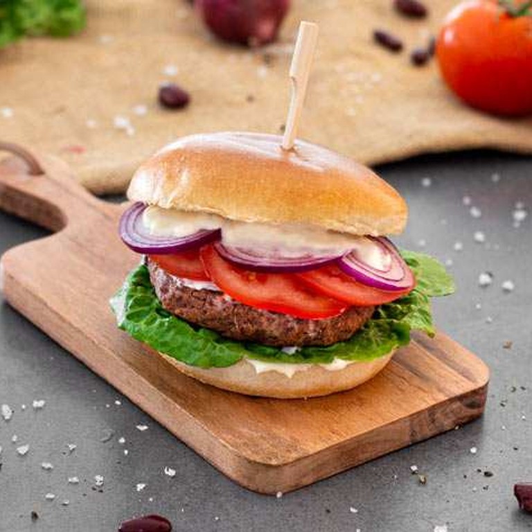 Vegetarischer Burger mit Kidneybohnen