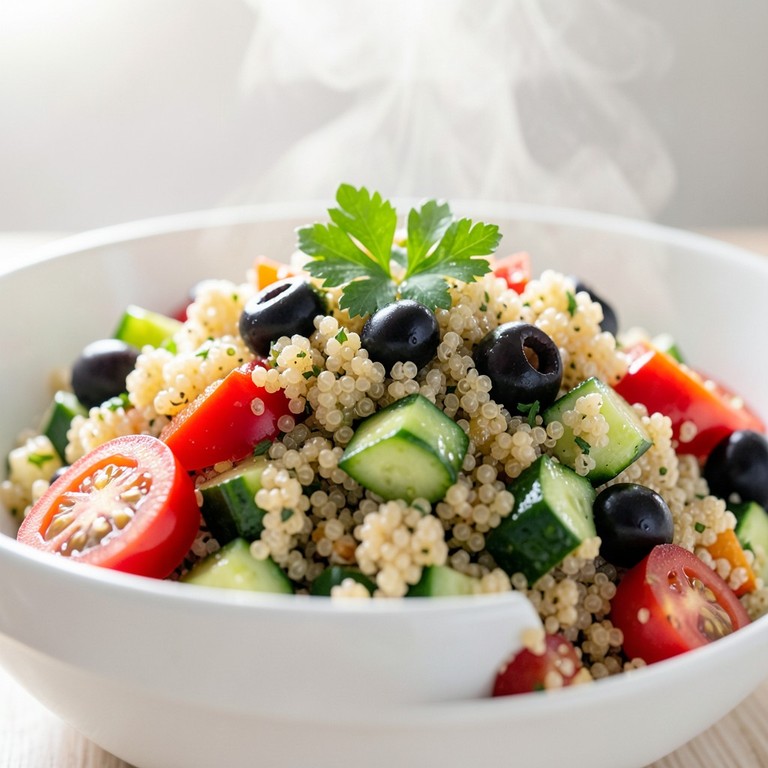 Salada Rápida de Quinoa e Legumes Mediterrânea
