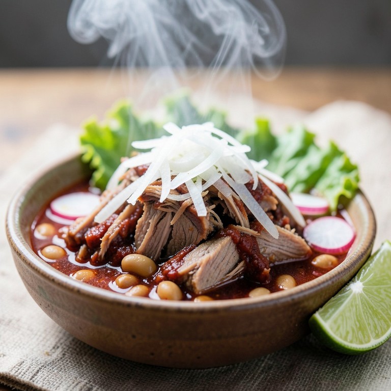 Pozole Rojo Tradicional de Cerdo
