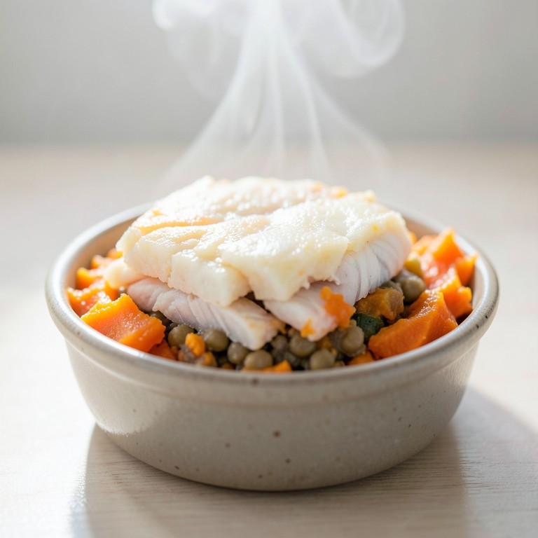 Pastel Nutritivo de Pescado Blanco, Zapallo y Zanahoria