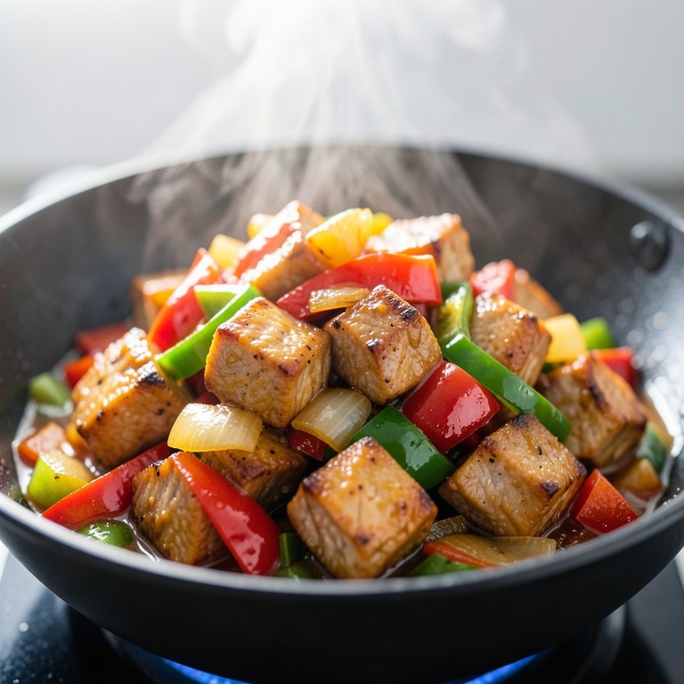 Quick Apricot Sweet and Sour Pork Stir-fry