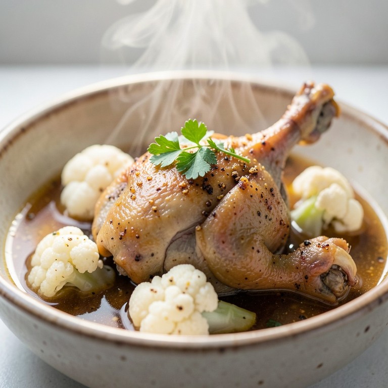 Cuisse de Lapin Mijotée au Chou-fleur et aux Épices Douces
