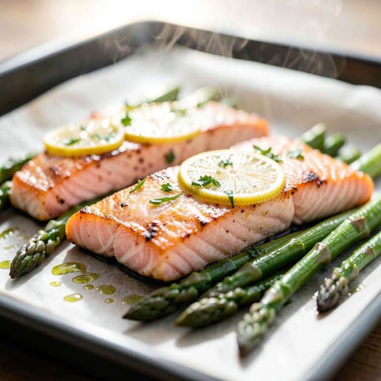 Lemon Herb Roasted Salmon with Asparagus Sheet Pan Dinner