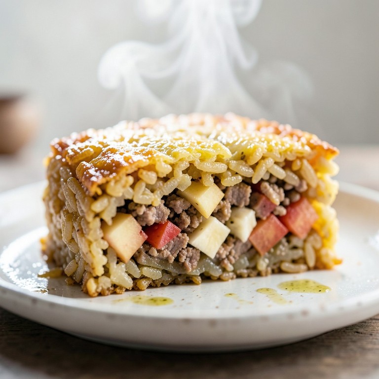 Tortilla de Arroz Creativa con Cerdo Picado y Vegetales