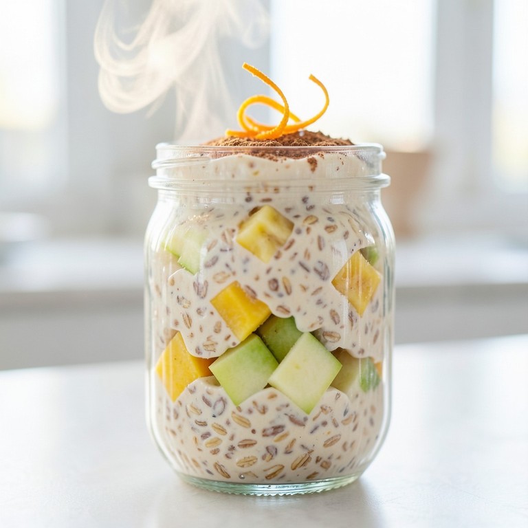 Avena Nocturna con Banana, Manzana y Naranja