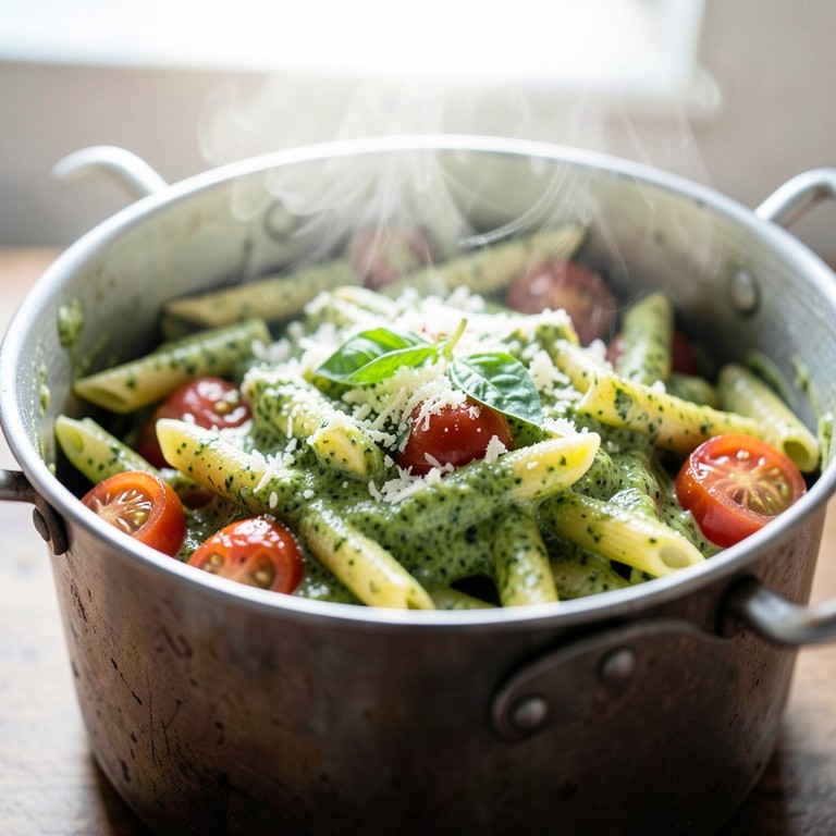 Pâtes au Pesto et Tomates Cerises (Casserole Unique)