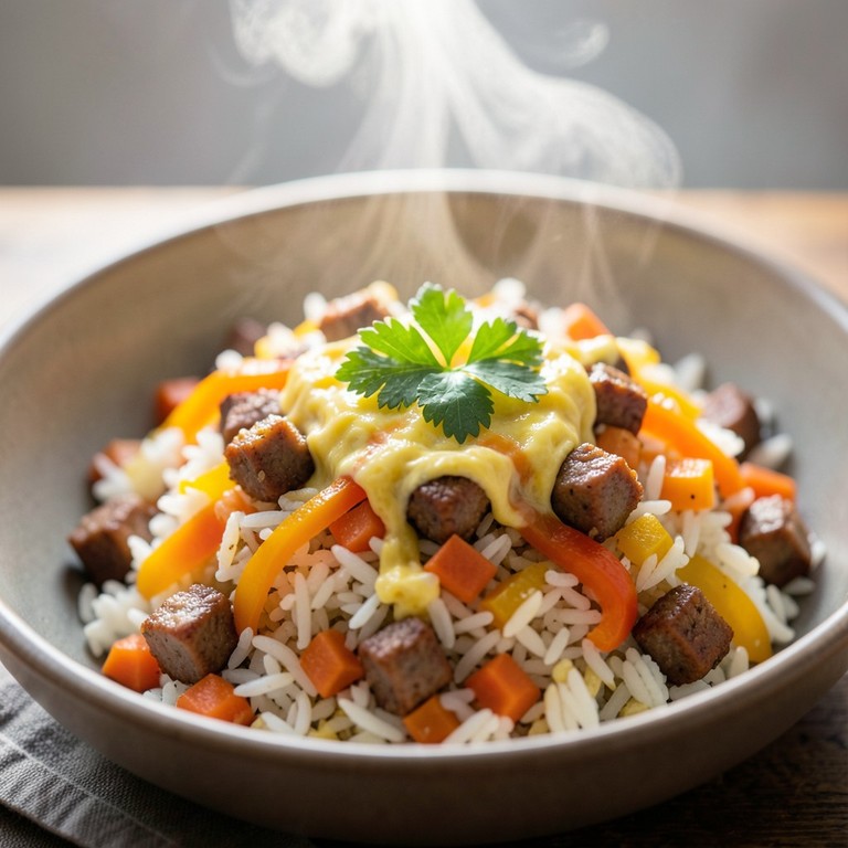 Arroz Colorido com Legumes e Calabresa