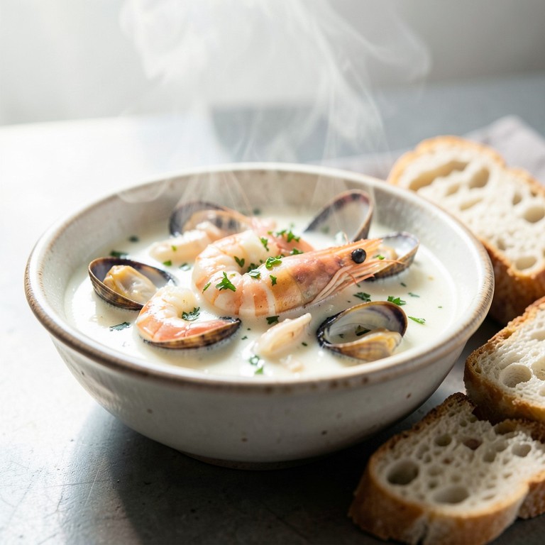 Ragoût Crémeux de Crevettes et Moules