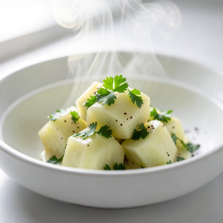 Gedünsteter Kohlrabi mit Petersilie