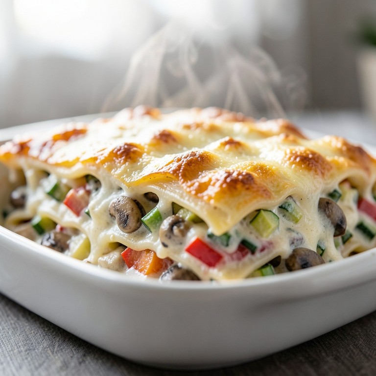 Klassische Gemüselasagne ohne Tomaten
