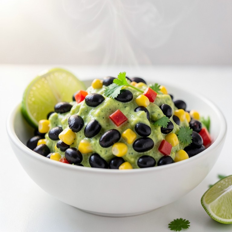 Vibrant Black Bean and Corn Salad with Creamy Avocado Dressing