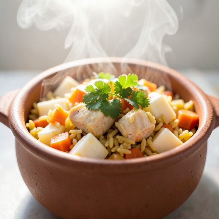 Arroz Cremoso con Pollo y Yuca