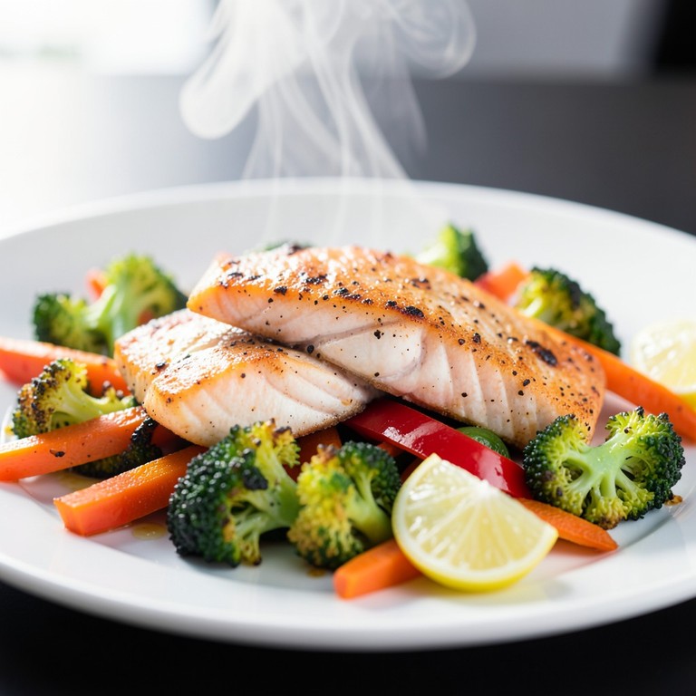 Zalmfilet met Groenten uit de Airfryer