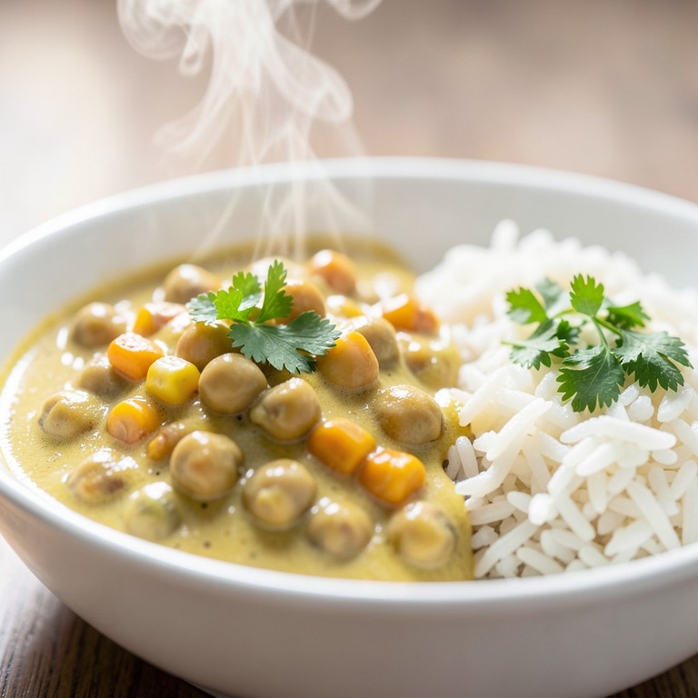 Curry Express de Pois Chiches et Maïs au Lait de Coco