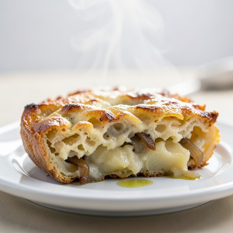 Tortilla de Patatas Clásica con Cebolla Caramelizada