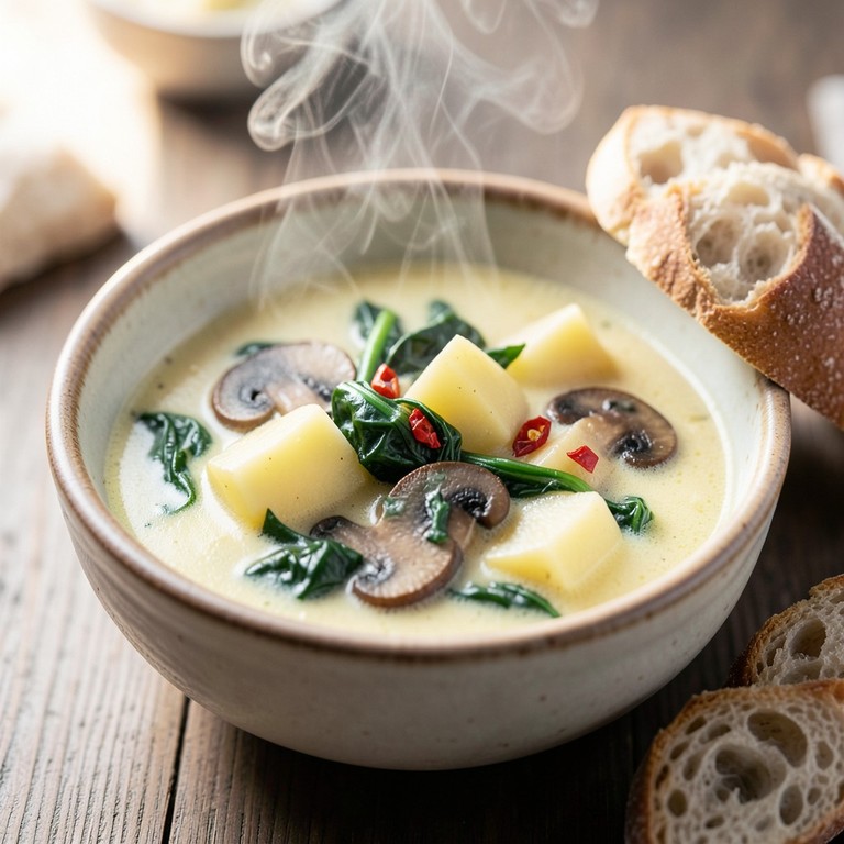 Herzhafter Kartoffel-Spinat-Eintopf