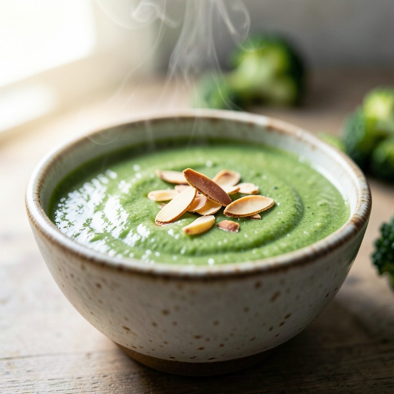Crema de Brócoli Saludable con Almendras