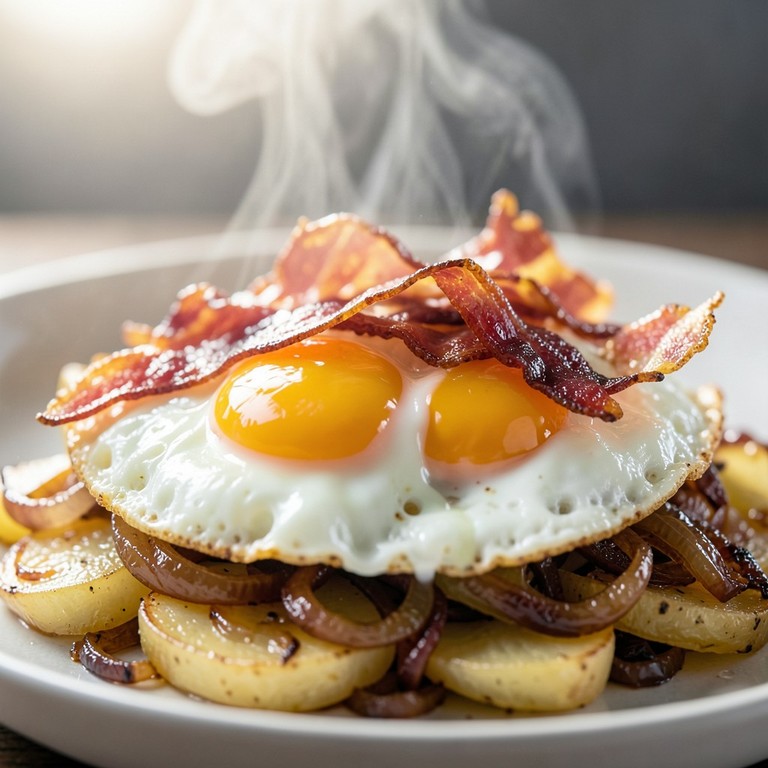 Huevos Rotos Premium con Jamón Ibérico y Patatas Panadera