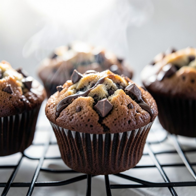 Muffin Extra Fondente con Banana e Cioccolato a Pezzi
