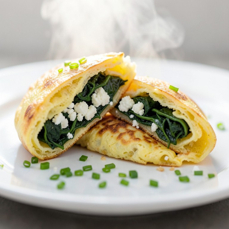Omelette aux Épinards et Feta