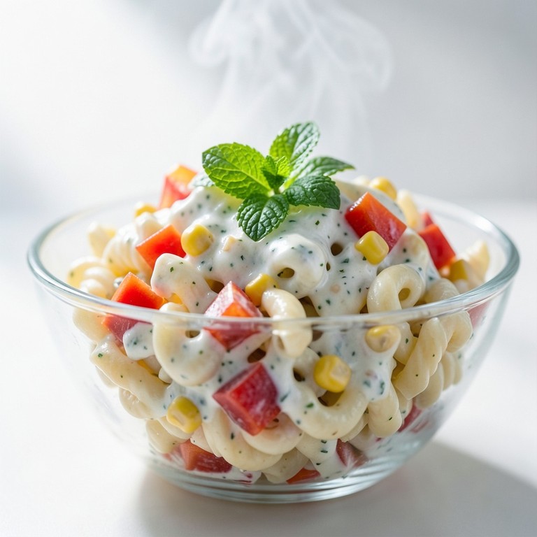 Yoğurtlu Makarna Salatası (Naneli ve Sarımsaklı)