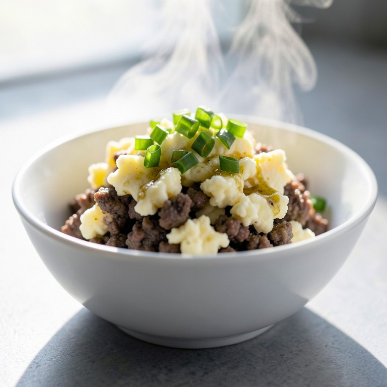 Œufs Brouillés Protéinés aux Blancs d'Œufs et Bœuf Haché