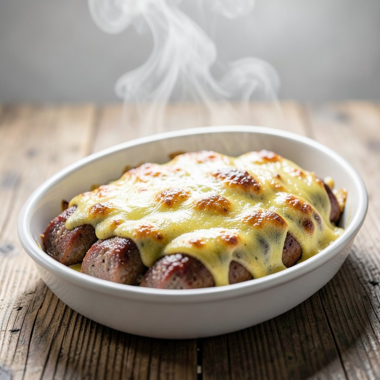 Falukorv i Ugn med Krämig Senapssås