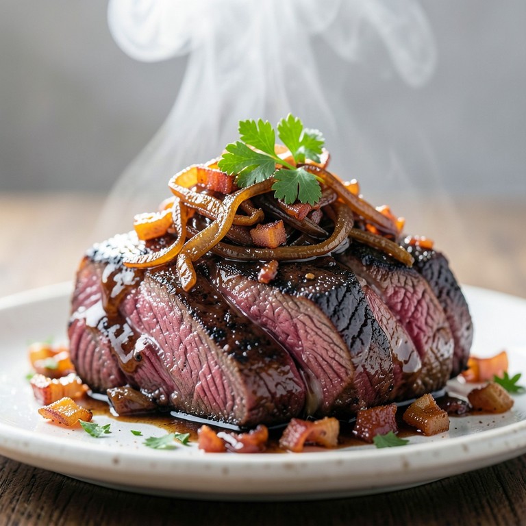 Alcatra ao Molho de Cebola e Bacon