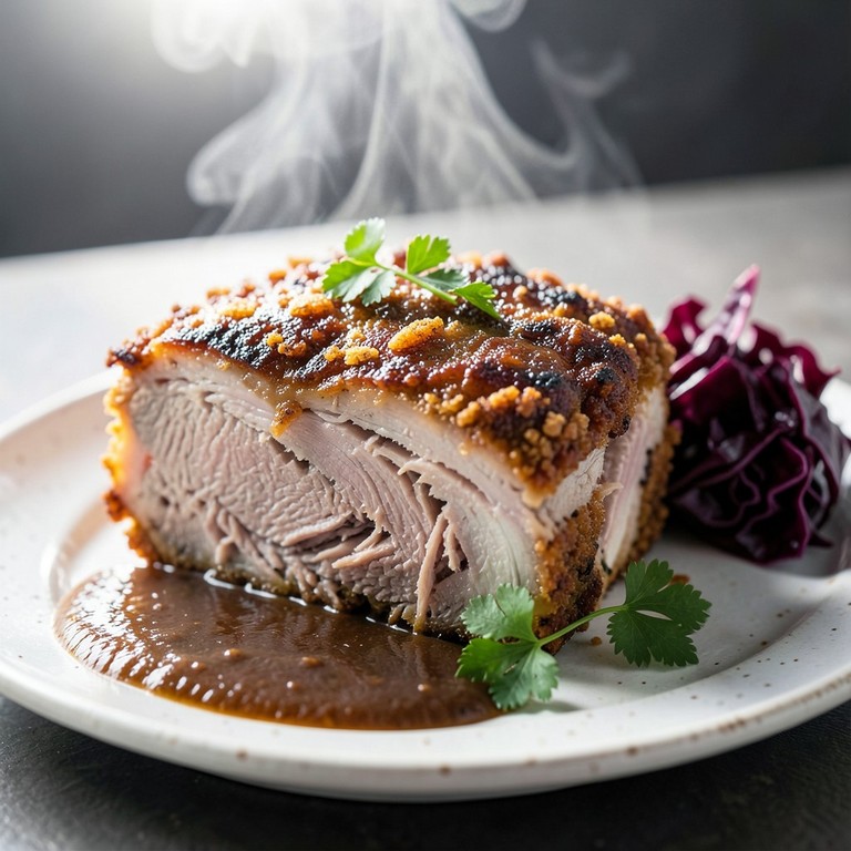 Klassischer Schweinekrustenbraten im Bräter
