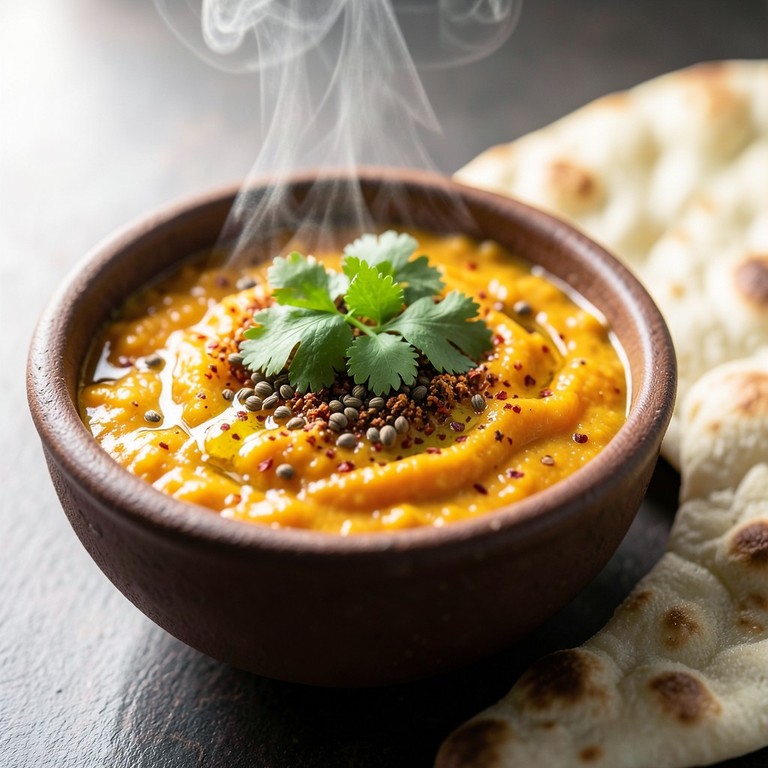 Aromatisches Indisches Tadka Dal (Rote Linsen)