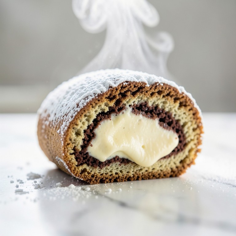 Rotolo al Cacao Soffice con Crema Pasticcera Vegetale