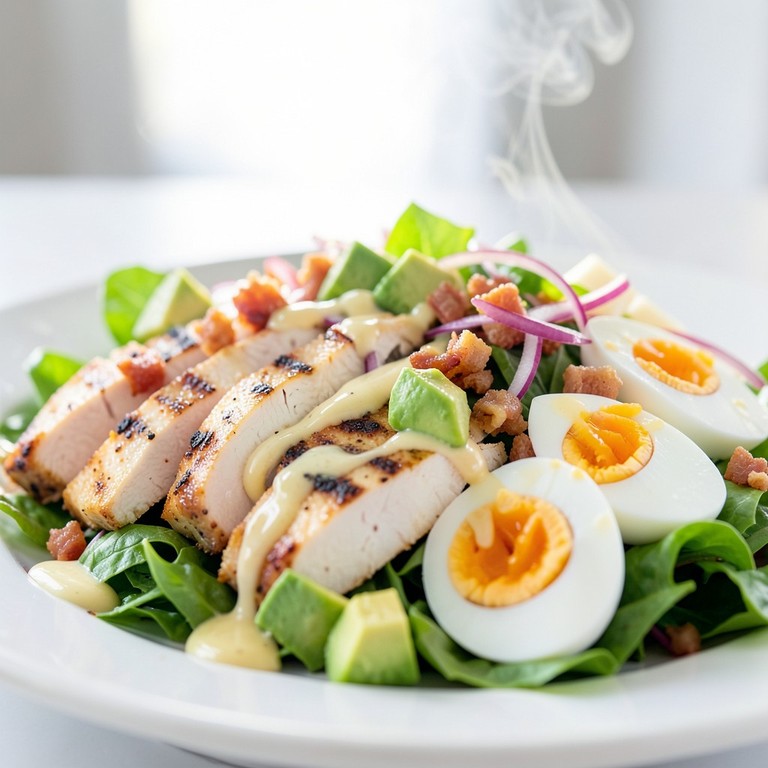 Quick Chicken Cobb Salad with Creamy Vinaigrette